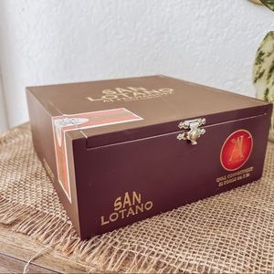 Mocha Brown San Lotano Cigar Box Trinket Storage Box
